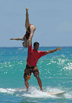 Blanche Yoshida et Kalani Vierra, rois du tandem mondial à  Waikiki !