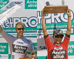 Sally Fitzgibbons et Leigh Sedley remportent le Arrive Alive Central Coast Pro