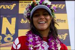 Megan Abubo, reine du Reef Hawaiian Pro Haleiwa
