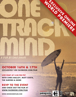 Première mondiale du film de surf « One Track Mind » sur Facebook !
