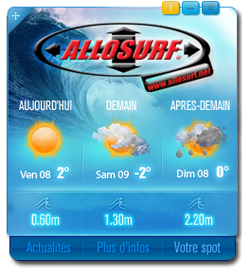 Allosurf s'impose comme le leader de la météo surf sur Internet !