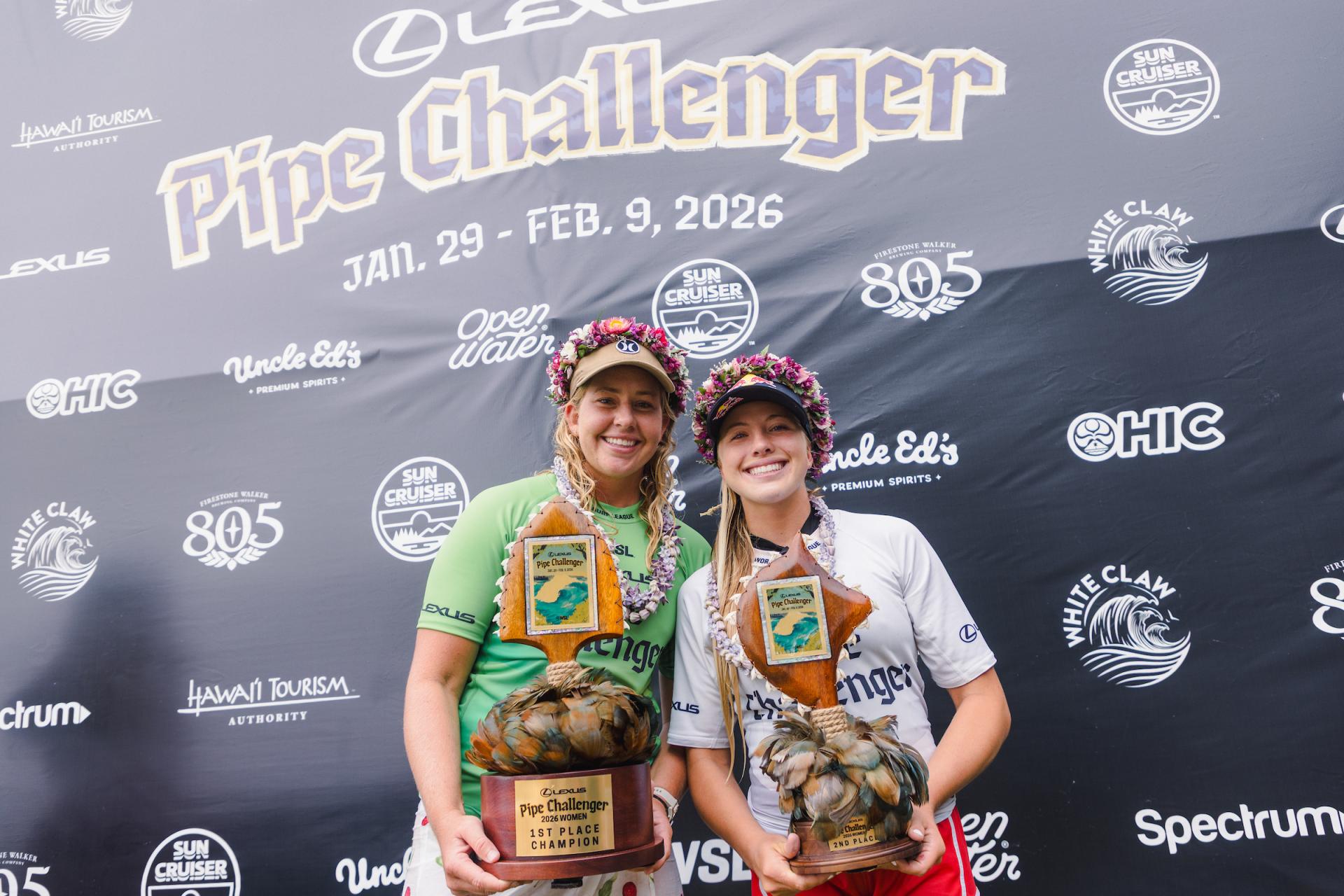 Gabriela Bryan et Erin Brooks sur le podium