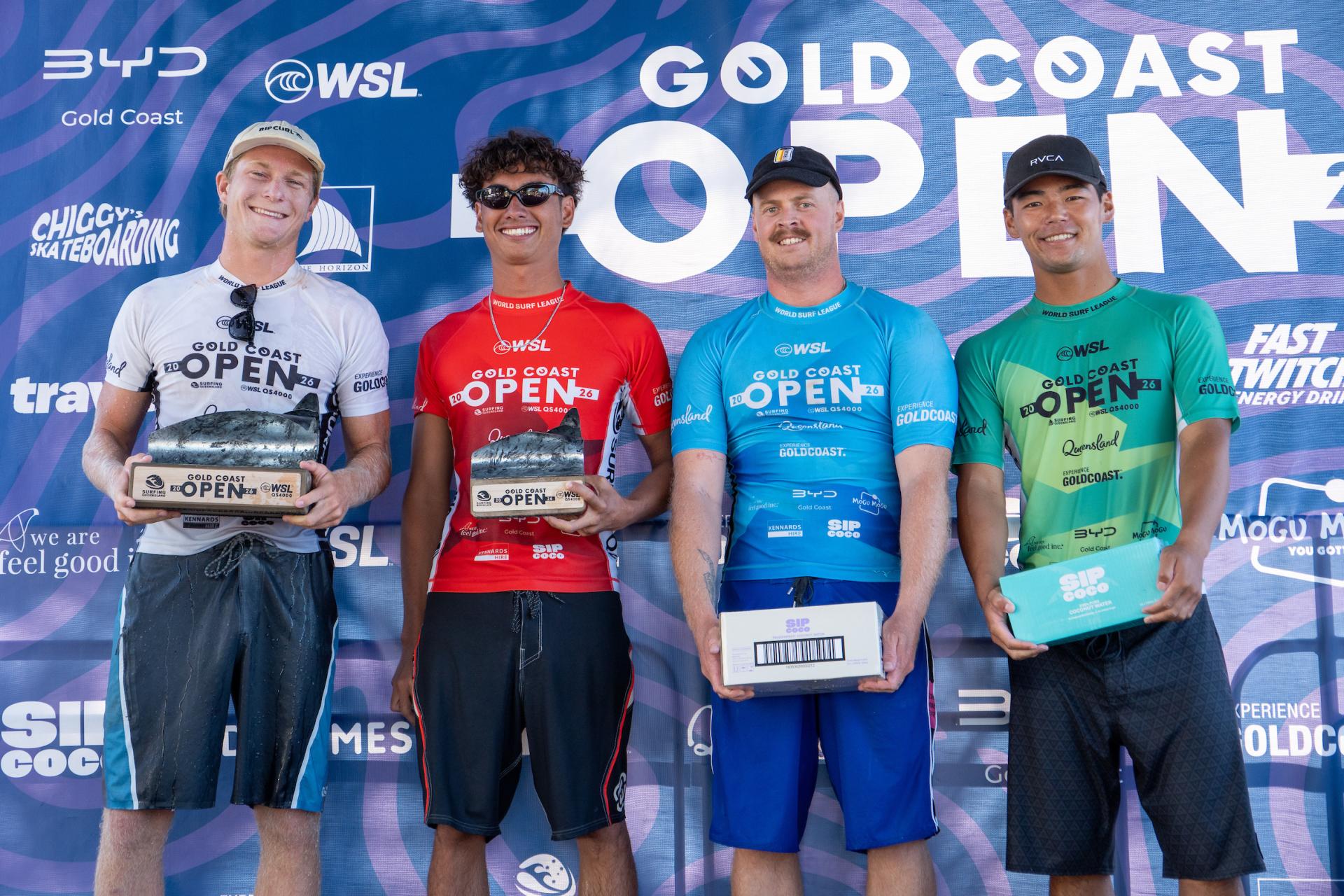 Podium homme du Gold Coast Open 2026