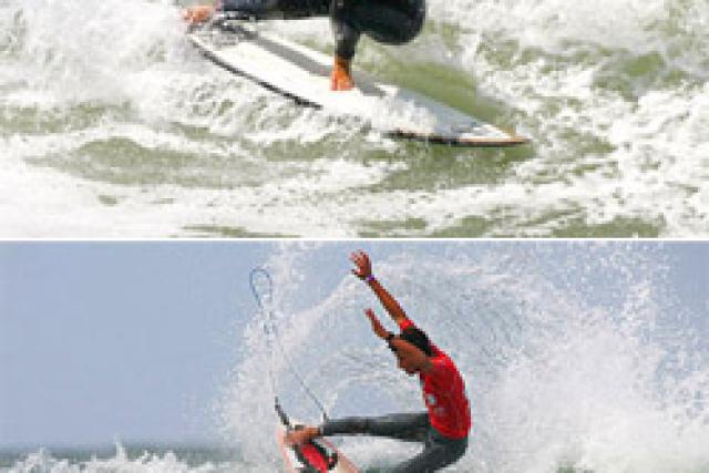 Alizée Arnaud et Maxime Huscenot, champions d'Europe Junior de surf 2008 !