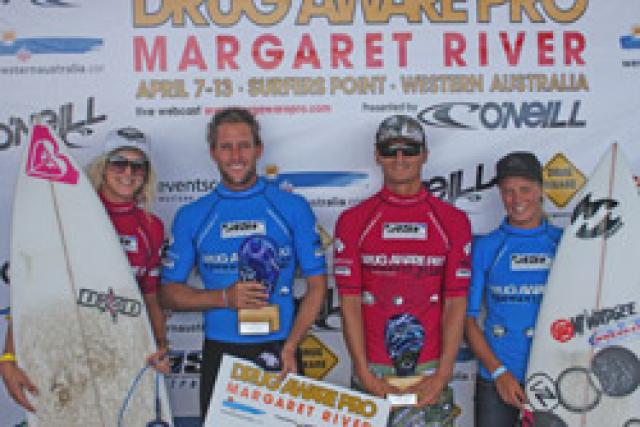 Tom Whitaker et Paige Hareb rentrent dans l'histoire du surf à  Margaret !