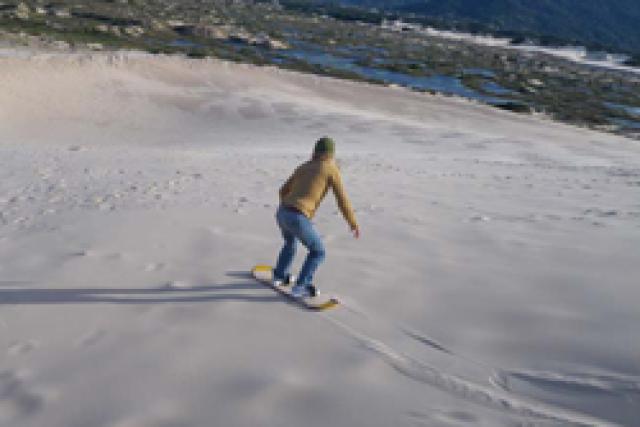 Sand board à  Florianopolis, l'île aux plages