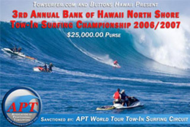 Rothman et Kalama, équipe gagnante du North Shore Tow-in Surfing Championships