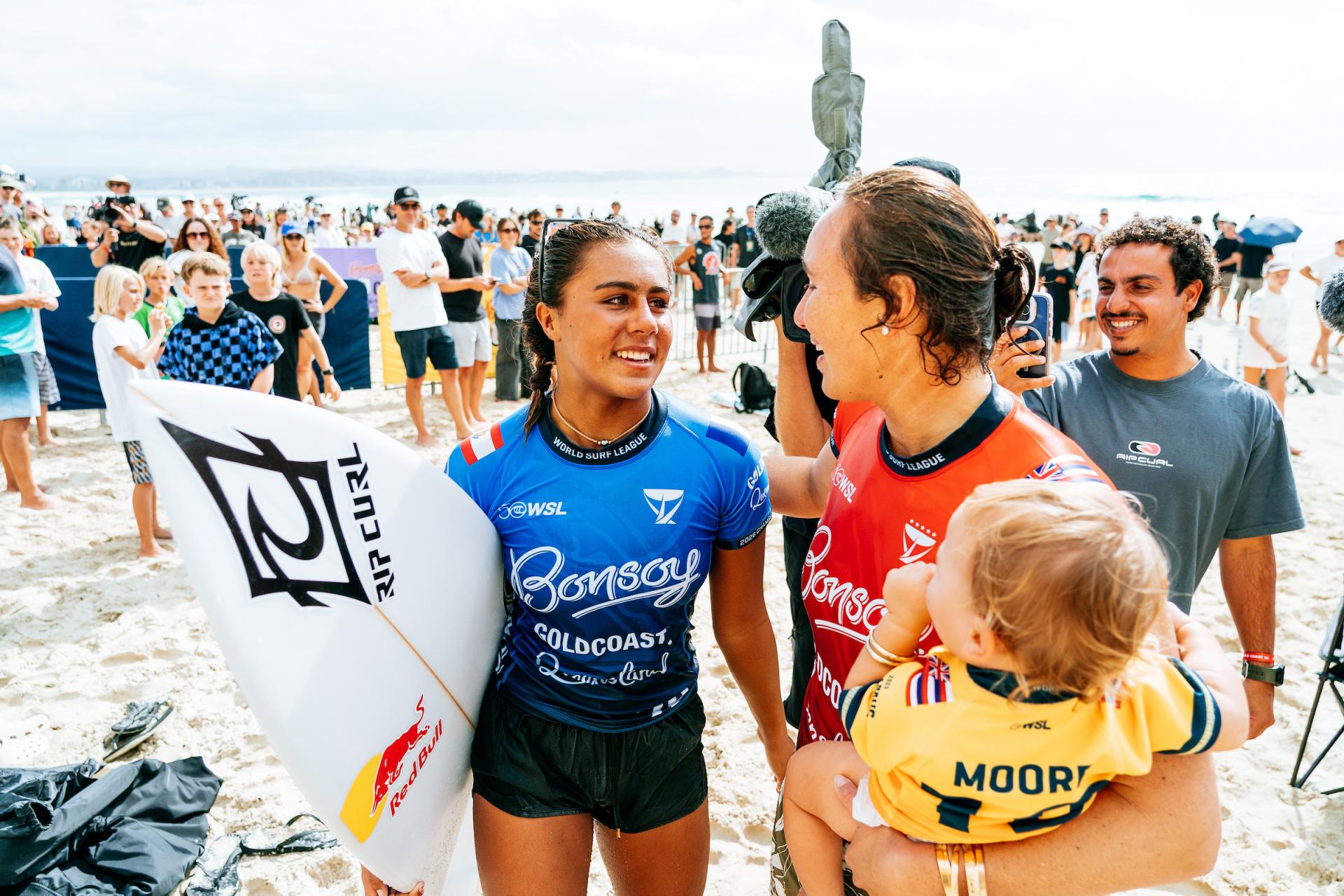 Carissa Moore et Tya Zebrowski - Bonsoy Gold Coast Pro 2026 - Journée 1