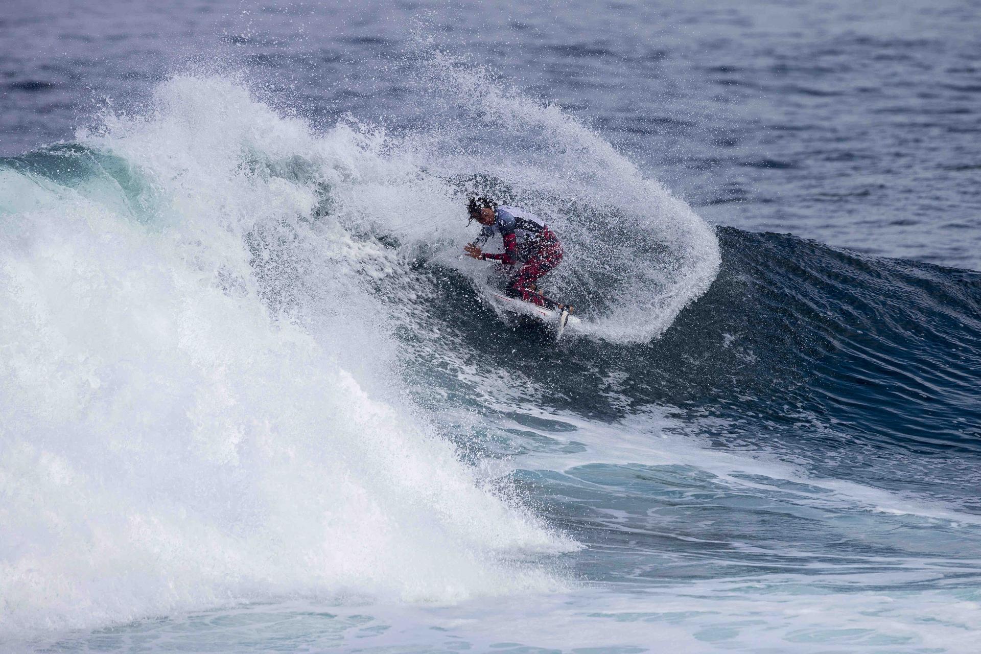 David Valladares plante un snap puissant dans le repechage - Antofagasta Bodyboard Festival 2026 - Journée 2