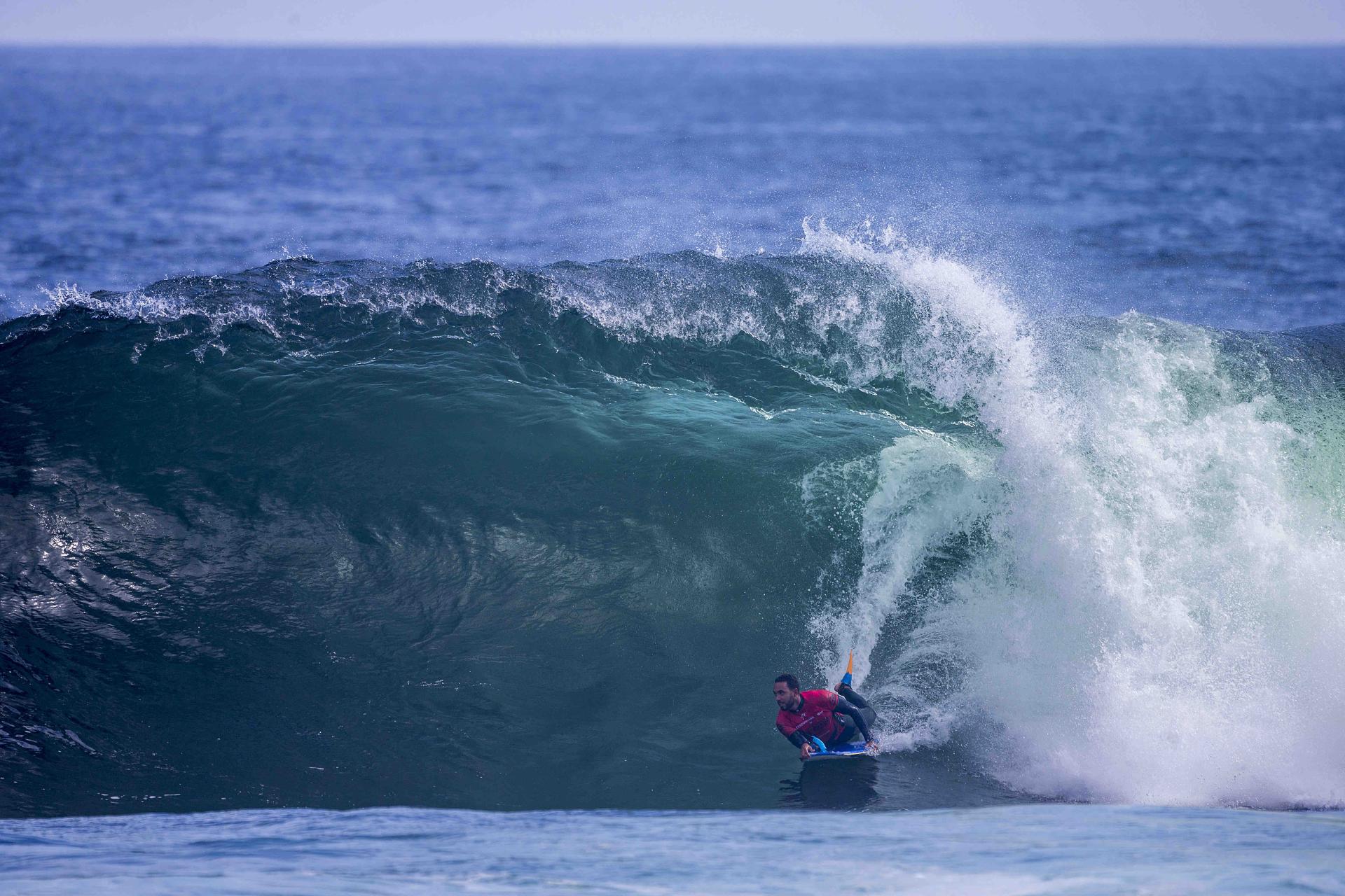 Gabriel Braga sur une droite de La Nilda - Antofagasta Bodyboard Festival 2026 - Journée 4