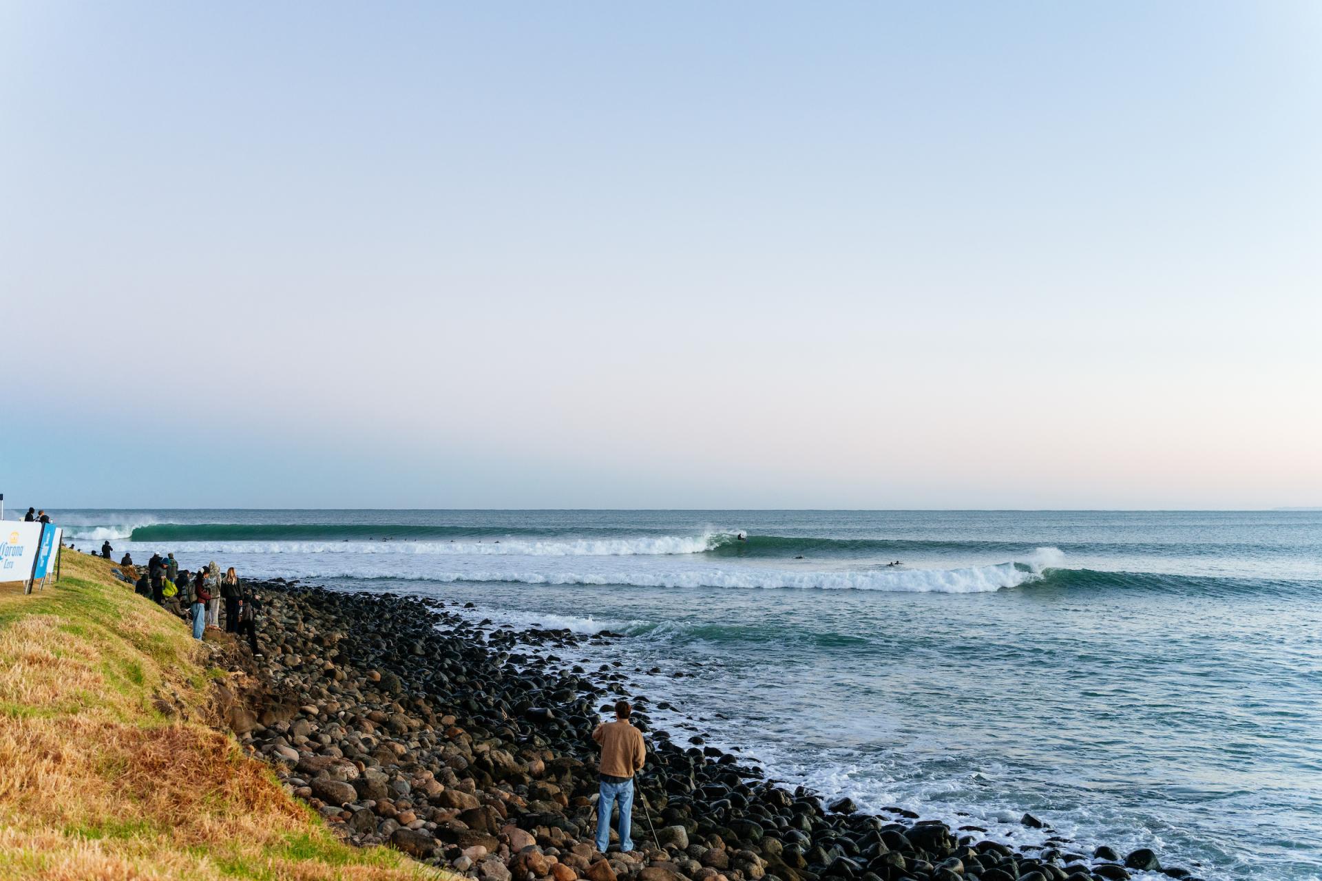 Le line-up de Manu Bay avant les séries - Corona Cero New Zealand Pro 2026 - Journée 1