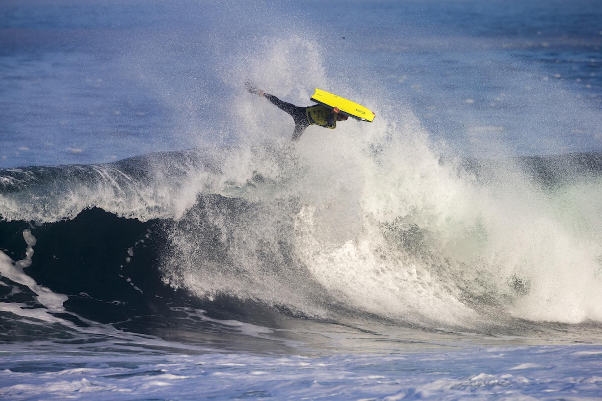 Tristan Roberts dans les airs à La Nilda - Antofagasta Bodyboard Festival 2026 - Journée 8