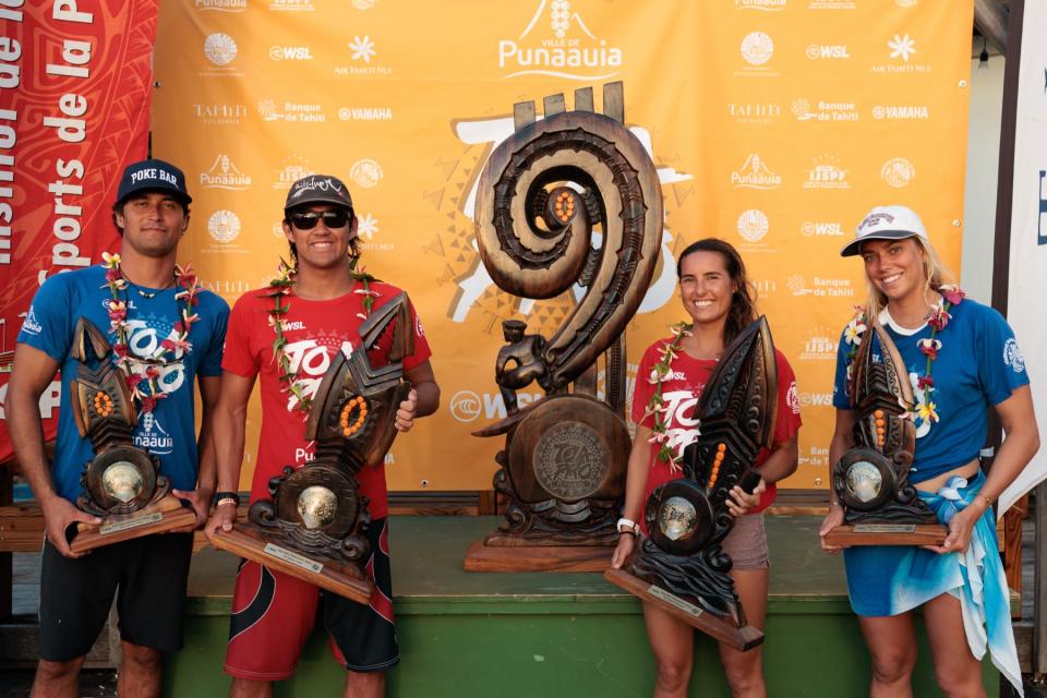 Podium du TOA Pro Punaauia 2026 à Taapuna