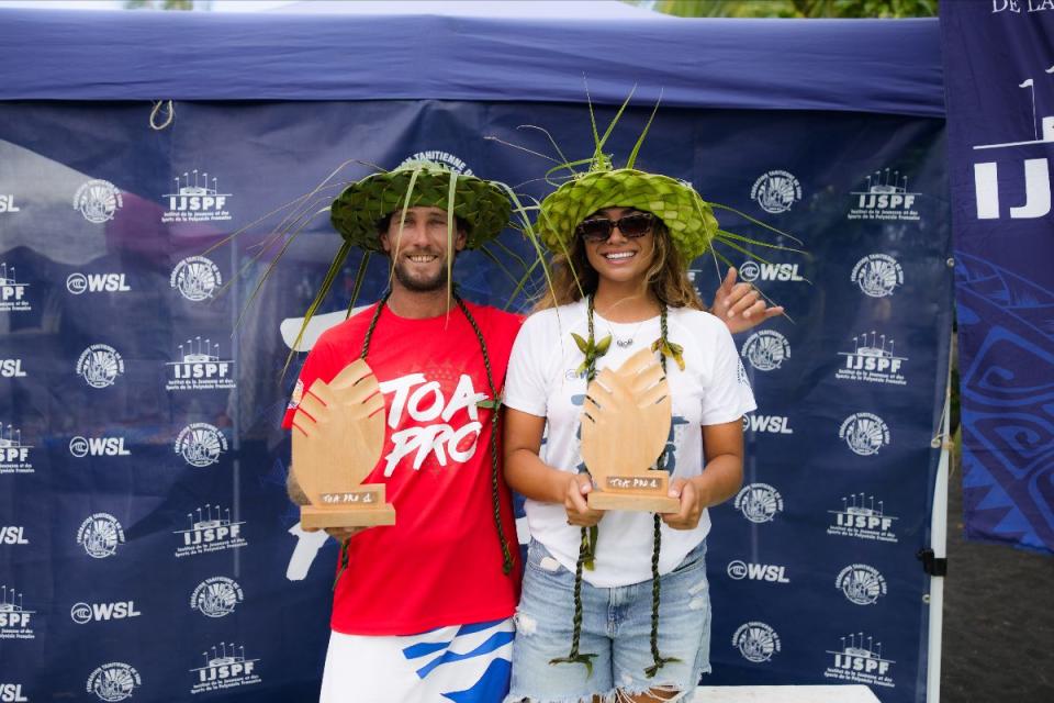 Moana Domenech et Sive Jarrard victorieux au TOA Pro Papara Longboard