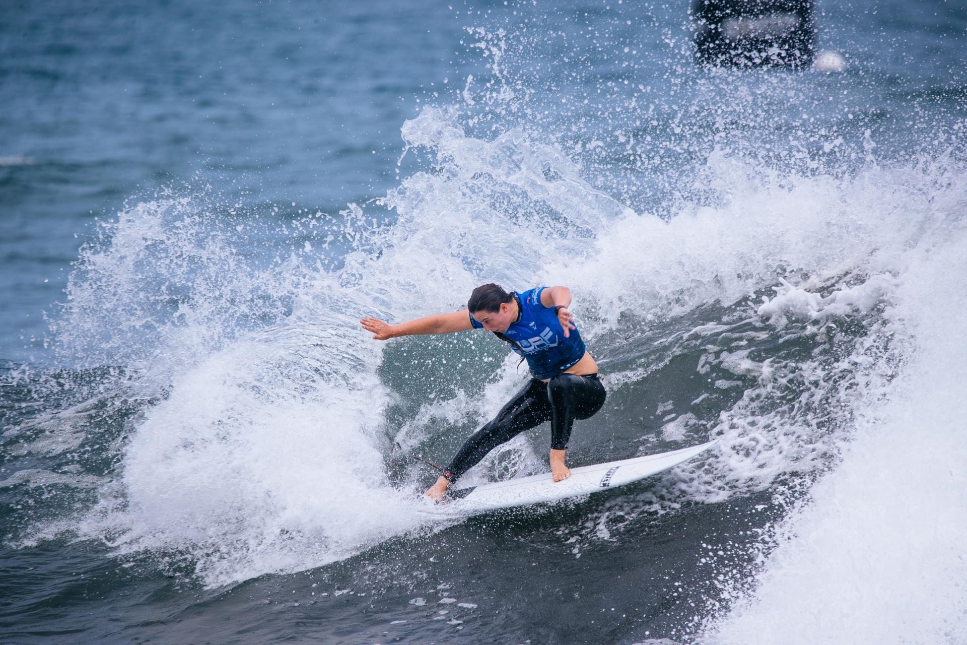 Tyler Wright sur une droite de Punta Roca - Surf City El Salvador Pro 2026 - Journée 3