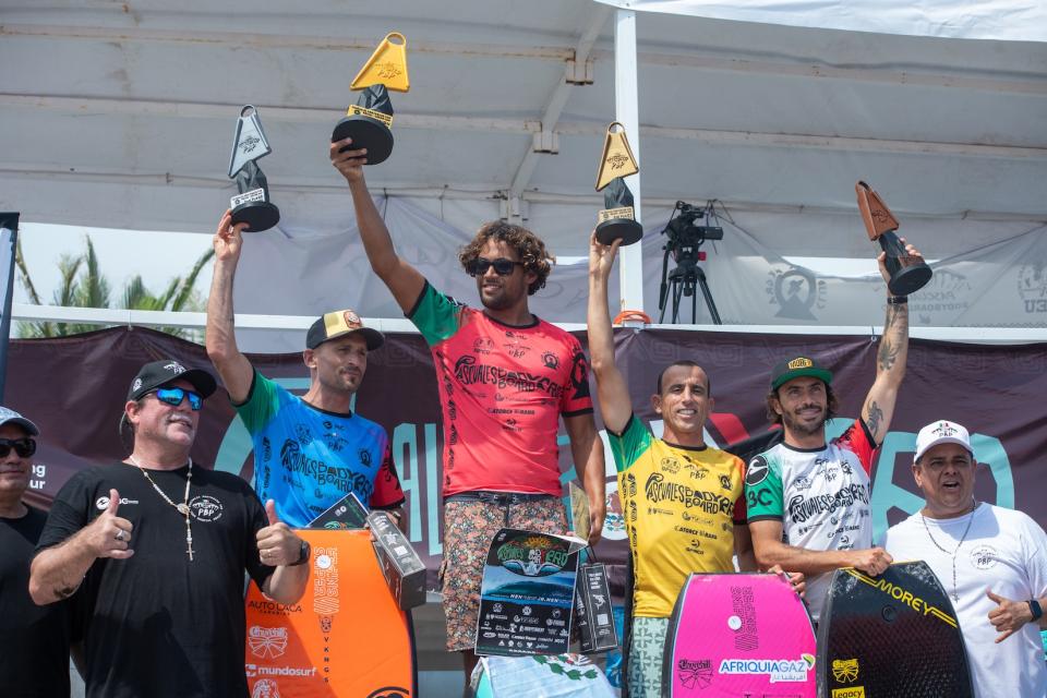 Podium masculin du Pascuales Bodyboard Pro 2026 à Boca de Pascuales