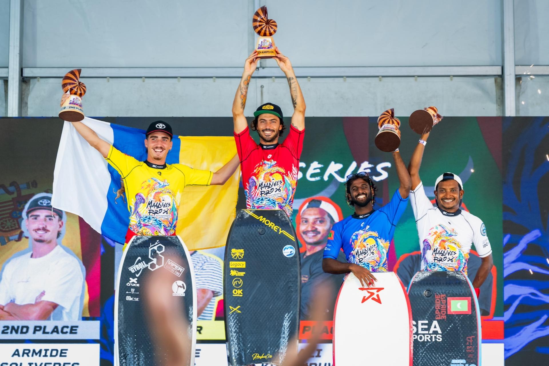 Podium hommes - Cokes - Maldives Pro 2026 - Journée 5