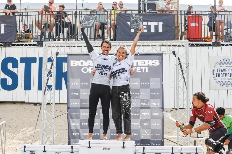 Alice Lemoigne et Louis Marchiset - Fistral Beach - Boardmasters Longboard Pro 2026 - Journée 5
