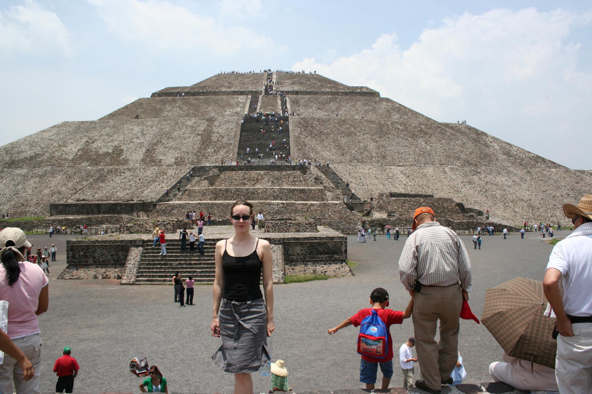 En route vers les pyramides de Teotihuacan