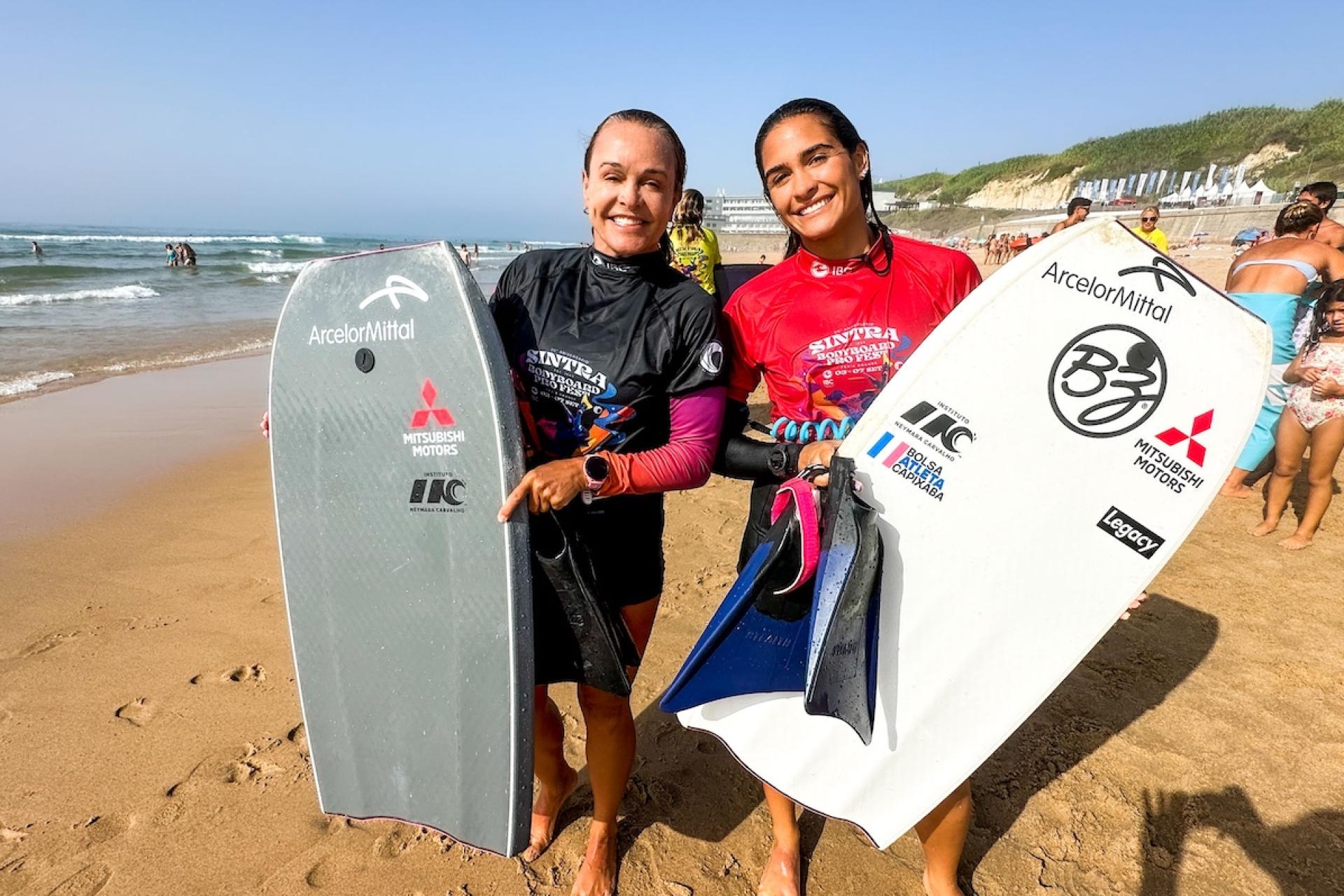 Neymara et Hanna - Praia Grande - Sintra Bodyboard Festival 2026 - Journée 6