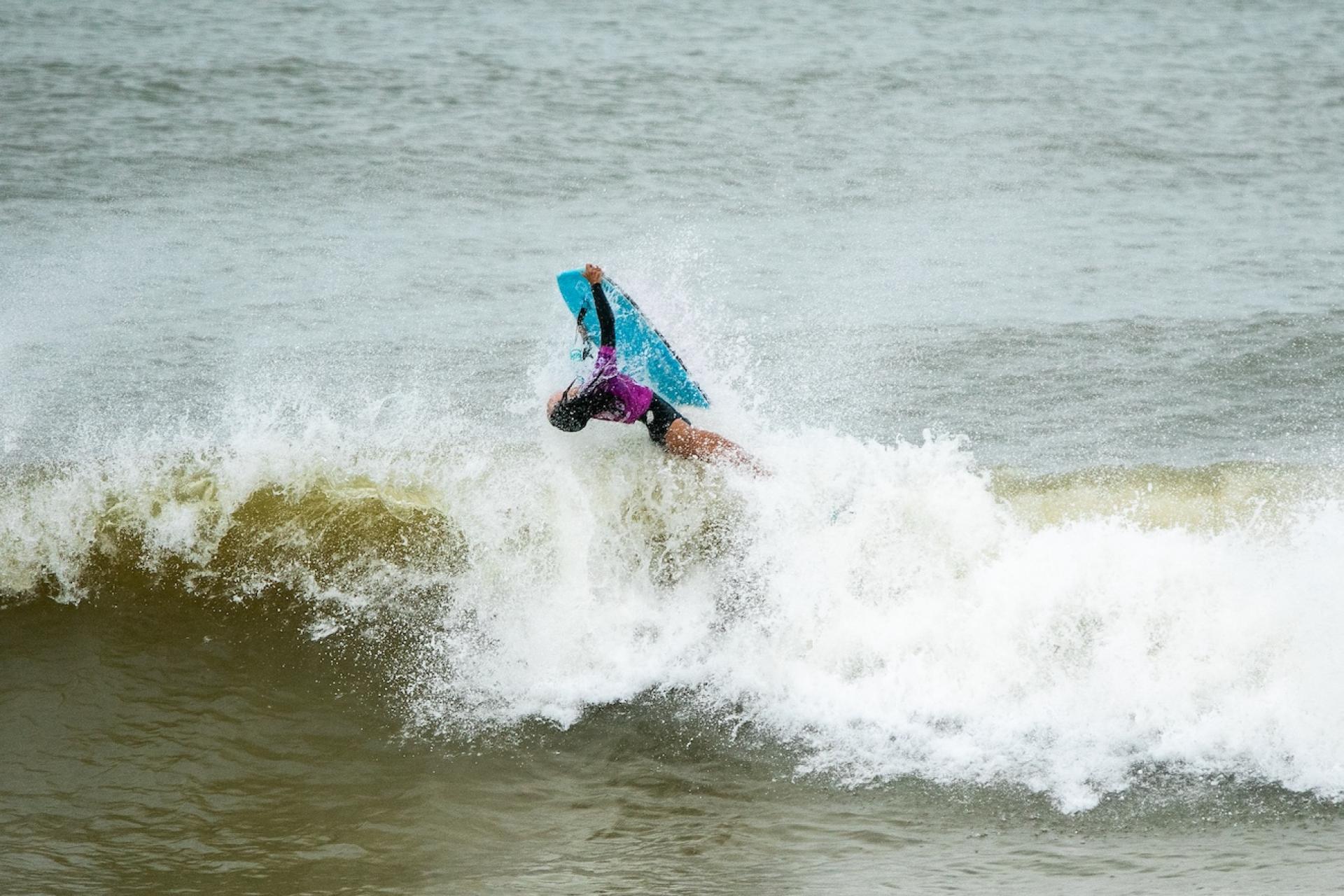Une participante - Praia do Solemar - ArcelorMittal Wahine Bodyboard Pro 2026 - Journée 5