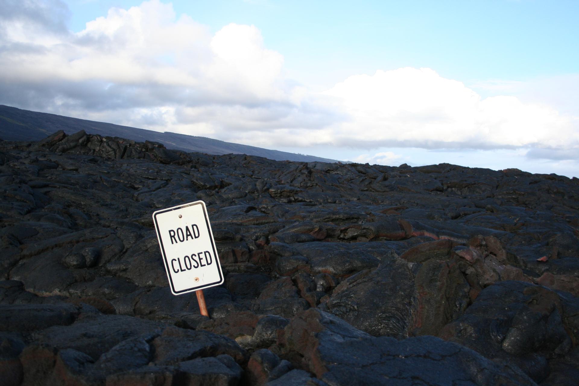 Road closed Big - Island - Hawaii