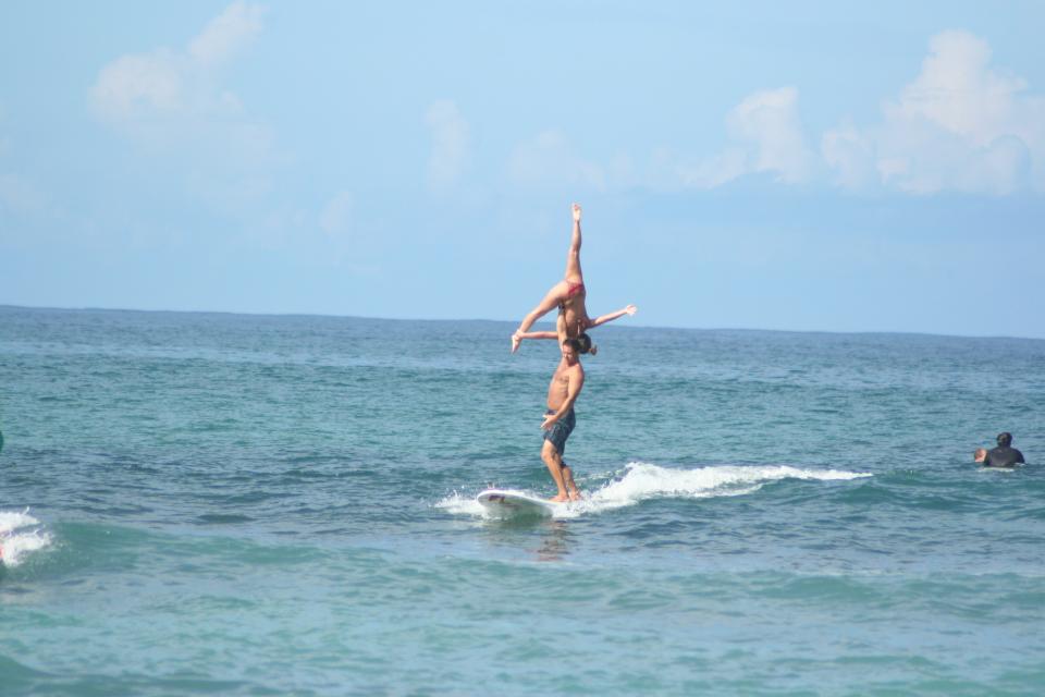 Sessions cool sur le North Shore d'Oahu