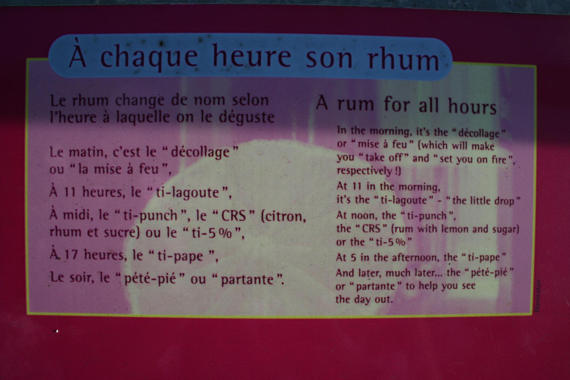 A chaque heure son rhum - Guadeloupe
