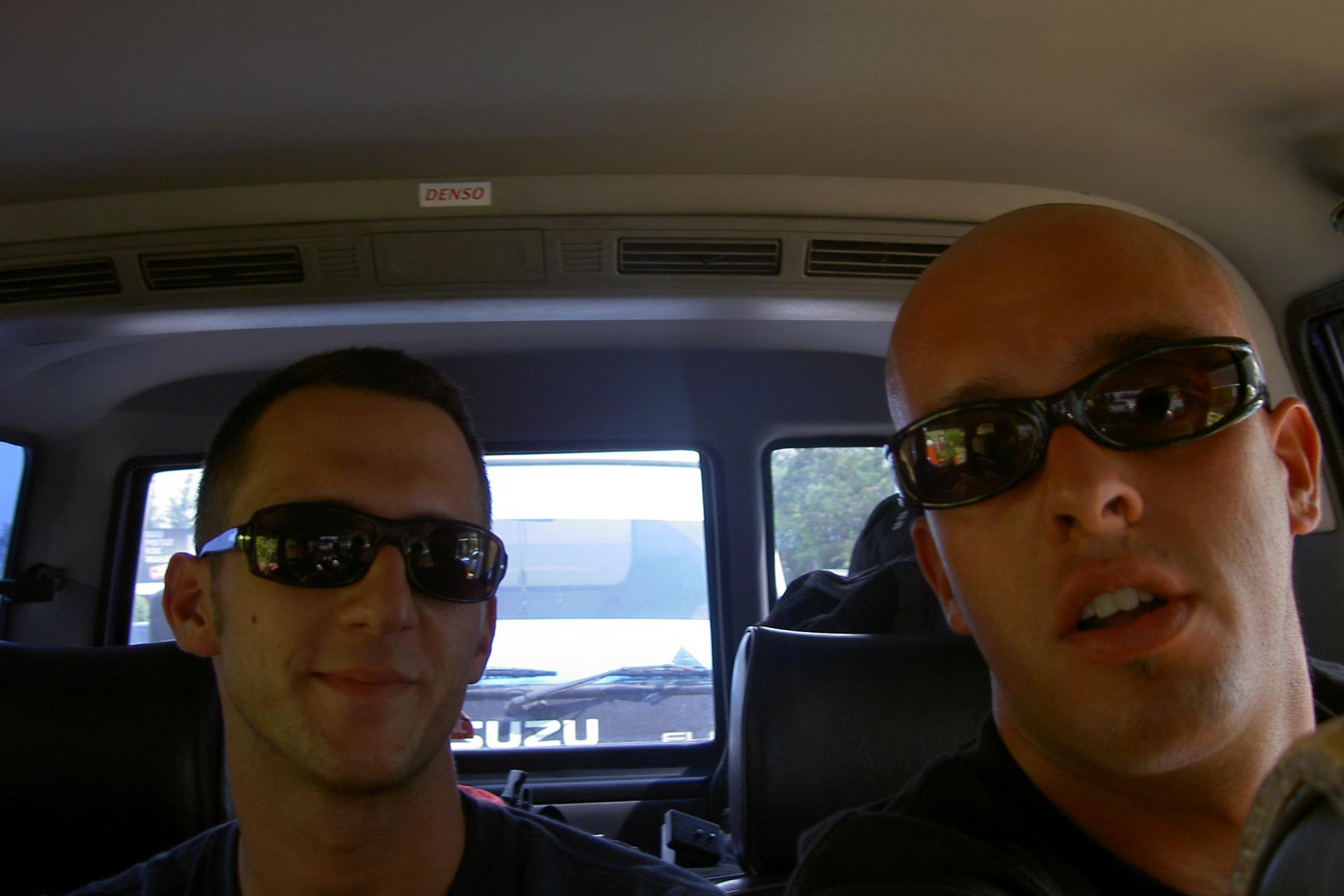 François et Antoine dans le 4x4, direction Ujung Genteng - Java - Indonésie