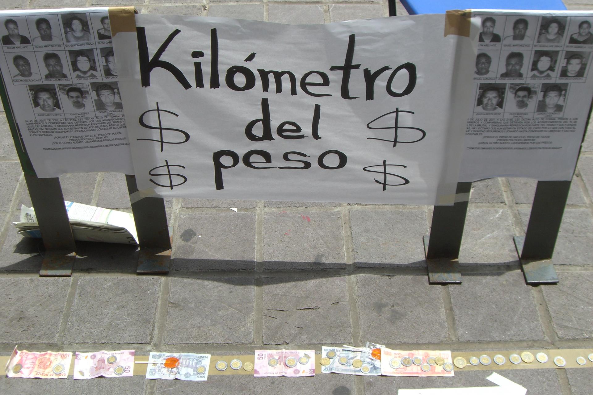 Kilometro del peso - Zocalo - Mexique