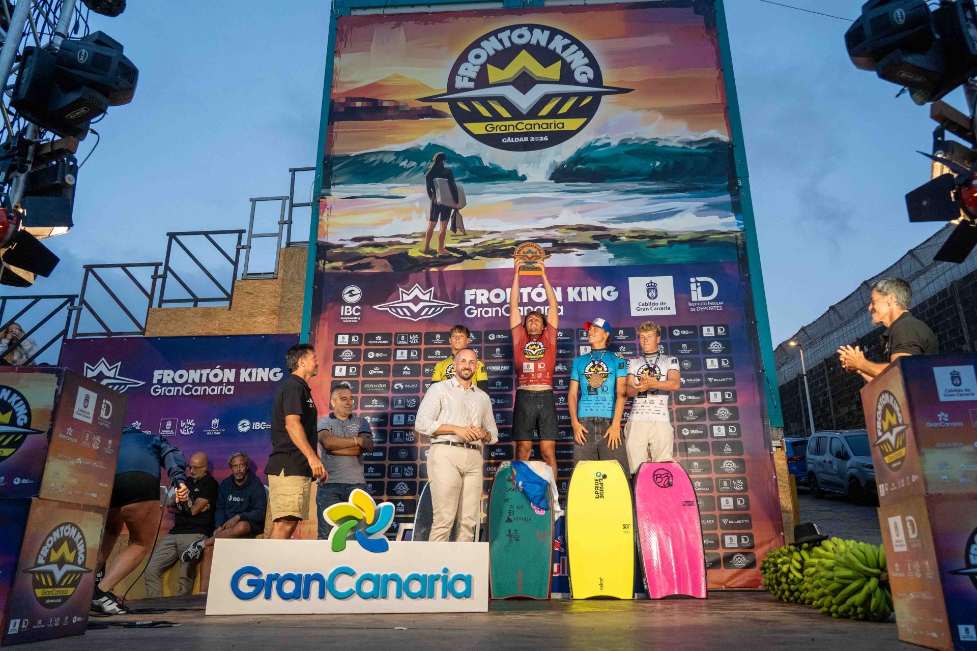 Le podium junior - El Frontón - Gran Canaria Frontón King 2026 - Journée 6