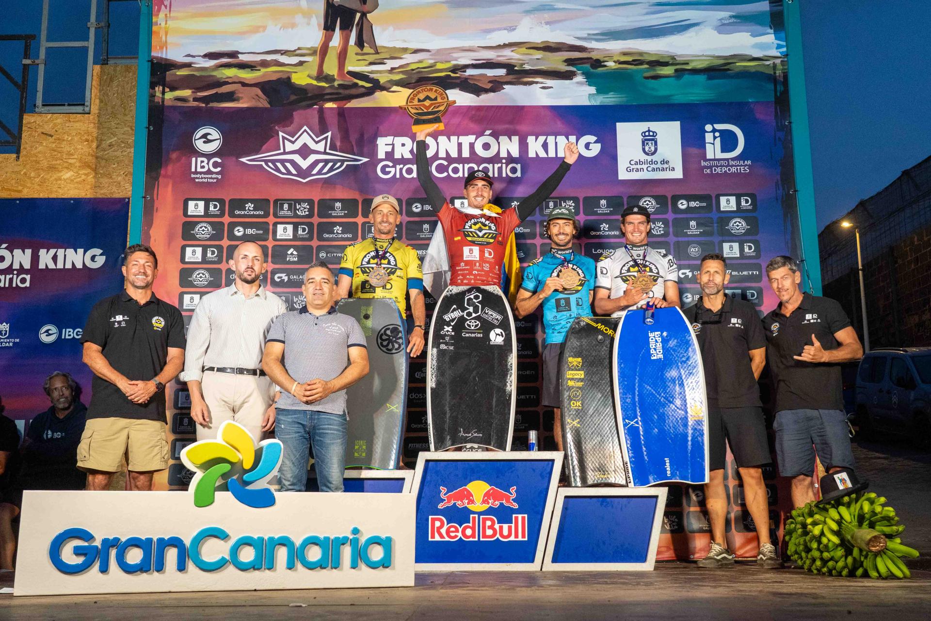 Le podium Open - El Frontón - Gran Canaria Frontón King 2026 - Journée 6