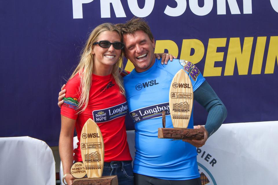 Chloe Coleman et Cole Robbins - Pismo Beach - Surfing For Hope Longboard Classic 2026 - Journée 3