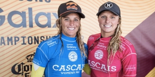 Le podium avec Conlogue et Peterson - Cascais Women's Pro - Guincho