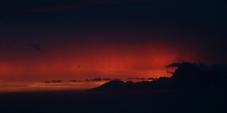 Sunset sur Morea, Tahiti