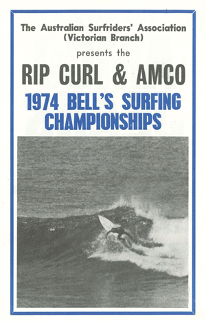 L'affiche du Rip Curl Pro Bells Beach 1974