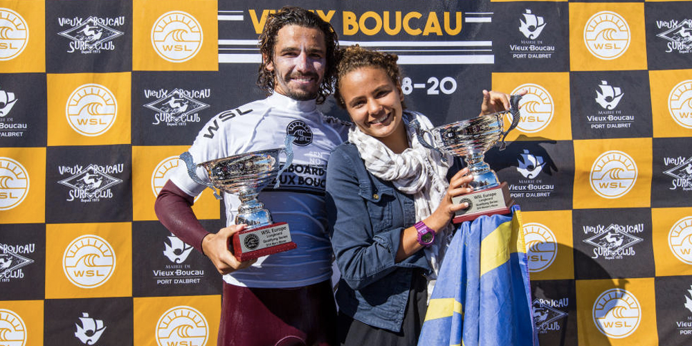 Antoine Delpero et Alice Lemoigne - Champion d'Europe WSL de Longboard'