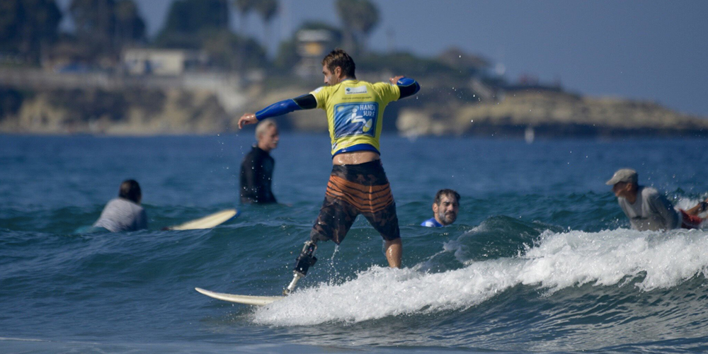 Eric Dargent, athlète handicap moteur - Mondiaux Handi Surf - San Diego'