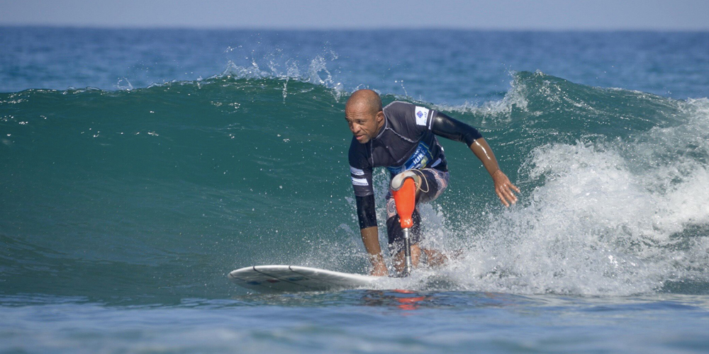 Laurent Marouf, athlète handicap moteur - Mondiaux Handi Surf - San Diego'