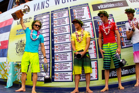 Podium - Van's World Cup - Sunset Beach, North Shore, Hawaii